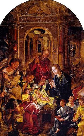 unknow artist Adoration of Shepherds oil painting picture